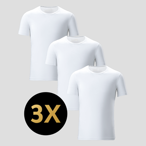 T-shirts blancs CELINNE pour hommes – Vente en gros, manches courtes, mélange de coton doux, respirant, coupe ajustée, col rond - Product Image 1