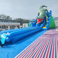 Toboggans gonflables géants pour adultes, toboggans pour enfants, toboggans pour parc aquatique, toboggans gonflables en forme de requin