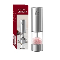 Moulin à poivre électrique USB transfrontalier avec boîtier ABS, ensemble de bouteilles d'assaisonnement pour la cuisine domestique, pour sel de mer et poivre noir