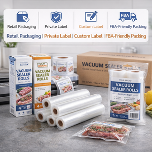 Rouleaux de scellage sous vide sans BPA, 7 couches, co-extrusion, certifiés LFGB, sacs alimentaires 11x16, rouleaux de scellage thermique de 8 pouces - Product Image 5