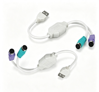Cable de Extensión Adaptador USB a Doble PS/2 para Teclado y Ratón con Conductores de Cobre