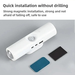 Wireless Magnetic Motion <b>Sensor</b> Rechargeable Small <b>LED</b> Wall <b>Light</b> B22 PVC Material-Moveable Night <b>Light</b> for Bedside Corridor - Product Image 3