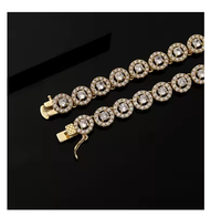 Collier de luxe en moissanite taille émeraude, haute clarté, étincelant, bijoux hip-hop, accessoire de mode tendance unisexe