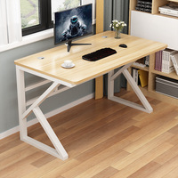 Vente en gros, bas prix, Durable, bureau à domicile, cadre métallique Simple, noir et blanc, bureau d'ordinateur Pc de jeu