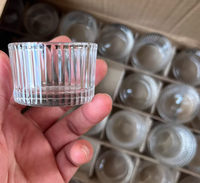 Offre Spéciale – Bougie en Verre Rayé à Parois Épaisses et Résistantes à la Chaleur pour la Décoration de la Maison et de Mariages