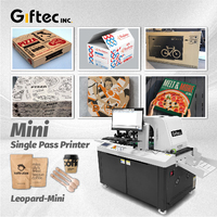Mesin Printer Kotak Pizza Giftec Mini Single Pass dengan Tinta Berbasis Air, Mesin Inkjet Digital Ramah Lingkungan untuk Kemasan Makanan