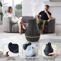 Diffuseur d'huiles essentielles ultrasonique avec logo personnalisé, lumière de nuit chaude de bureau, humidificateur d'air et bruit blanc