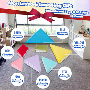 Canapé de jeu modulaire pour enfants en blocs de mousse, ensemble de 7 pièces, puzzle éducatif Tangram pour tout-petits - Product Image 4