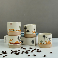 Tasse à café en céramique Desert Camel, style moyen-oriental, tasse à thé de l'après-midi, design créatif en forme de cactus