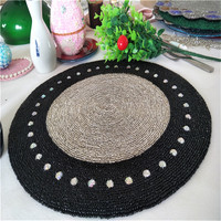 Vente directe d'usine traitement et tapis perlé personnalisé fait à la main tasse Matdishes disque Pad dîner drapeau tapis de Table thé tapis de Table 157