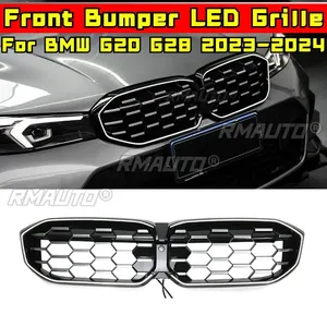For G20 <b>LED</b> Bumper Grill Car Front Bumper Grill Body Kit Bumper <b>LED</b> Grille for BMW 3 Series G20 G28 2023-2024 Exterior Part - Product Image 4