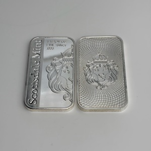 Nuova lingotto commemorativa Scottsdale Lion da un'Oncia, placcata in argento non magnetico, per esposizione e collezionismo - Product Image 2