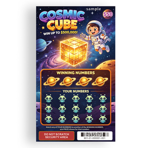 Tarjetas Rasca y Gana Promocionales con Código QR Personalizado, Diseño Espacial y Temática Divertida, Directo de Fábrica - Product Image 4