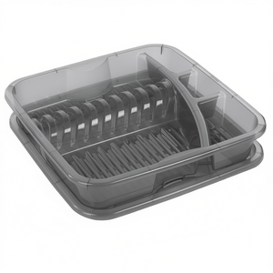 Escurridor de Platos ROTHO para Fregadero Geométrico, Juego de 3 Piezas con Bandeja de Drenaje y Porta Cubiertos - Product Image 2