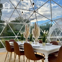 Dôme de tente transparent en plastique transparent de luxe pour le camping en plein air, jardin, salle à manger