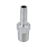 Raccord de tuyau 304/316, barbette 8-12 mm, filetage mâle NPT/BSPT 1/4-1/2, adaptateur de raccord de tuyau droit en acier inoxydable