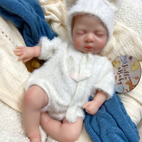 Adorables poupées reborn en silicone de 18 pouces, poupées bébé endormies, texture réaliste, jouets compagnons pour tout-petits