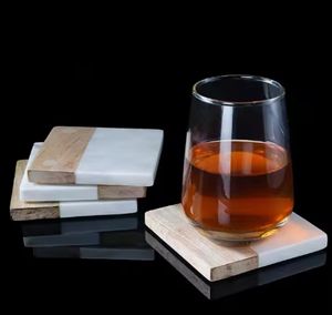 Posavasos y mármol Madera de Acacia Alfombrillas y almohadillas de madera en blanco para grabado láser para bebidas - Product Image 6