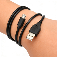 Kabel Micro USB 3.0 Grosir, Pelindung Jalinan, Selubung PVC/TPE, Konduktor Tembaga Murni, Pengisian Cepat 3A, Panjang Dapat Disesuaikan