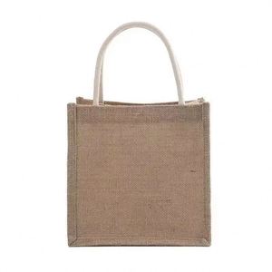 Bolsa de Yute Ecológica al por Mayor, Bolsa de Compras Reutilizable y Personalizable de Yute Natural Grande - Product Image 4