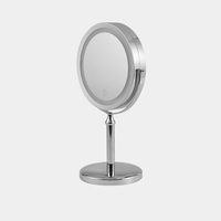 Miroir cosmétique LED pliable Winway, 3 couleurs, portable, sur pied ou à main, personnalisé, double grossissement