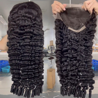 Perruque de cheveux humains bouclés bruts birmans de grade 12A, densité 250%, avec dentelle HD 13x6, cuticules alignées, 100% cheveux humains, perruque frontale en dentelle HD