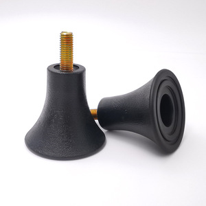 <b>Adjustable</b> Furniture Feet Black Plastic Flared Design With Screws For Bed <b>Table</b> Cabinet <b>Legs</b> Easy Installation - Product Image 1