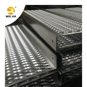 Factory cheap price aluminum Crocodile mouth steel anti skid plate walkway grating for solar rooftop walkway