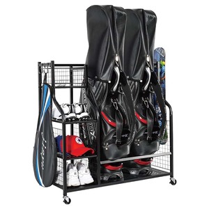 Storing Hat Ball Golfs Club Bag Garage Sports Equipment Display Stand Golf Bags Storage Organizer Rack For Sport Goods Tools