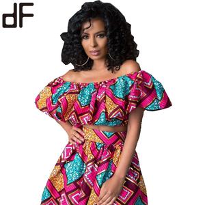 Nuovi Arrivi: Top Corto da Spiaggia Sexy per <span class=keywords><strong>Donna</strong></span> Stile Americano, Copricostume con Stampa Digitale Africana e <span class=keywords><strong>Spalle</strong></span> Scoperte - Product Image 4