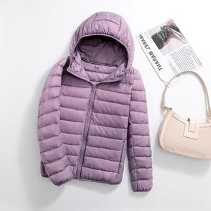 Nuovo <span class=keywords><strong>piumino</strong></span> d'anatra da donna con cappuccio imbottito pieghevole imbottibile imbottito leggero <span class=keywords><strong>piumino</strong></span> da donna - Product Image 4