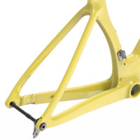 Cadre de vélo de route en fibre de carbone SUNREMO W04, 1,1 kg, cadre léger brillant, 700C, cadre de vélo de course