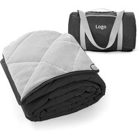Couverture d'extérieur imperméable et pliable, épaisse et douce en polaire, pour le camping, les voyages, les pique-niques, chaude, coupe-vent, anti-sable, légère