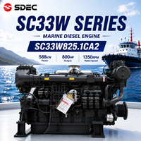 Mesin Diesel Kapal Laut Tugas Berat SCDC SDEC SC33W825.1CA2 588kW 800HP 1350RPM dengan CCS untuk Kapal Tunda dan Kapal Layanan Pelabuhan