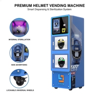 Máquina expendedora inteligente personalizada de autoservicio para limpieza en seco de cascos, kit esterilizador de doble ranura con sistema de pago con código QR y tarjeta