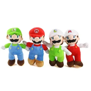 Topi Super Bros, 25Cm Topi Anime Merah Hijau Putih Mewah Peluche Mainan Boneka Lembut Hadiah Ulang Tahun Natal untuk Anak-anak