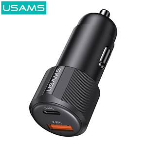 Usams cc283 60W Mini Car Charger QC 3.0 pd30w Car Charger Adapter 12V/24V muliti-port Car sạc điện thoại - Product Image 1