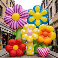 Fleur gonflable portable, pliable, résistante aux intempéries, à montage rapide, pour la décoration de festivals et les événements en plein air