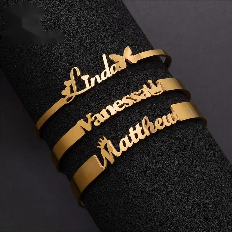 Pulsera tejida con nombre, de marca