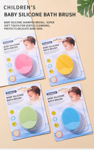 Brosse à cheveux pour nouveau-né 2025, brosse à shampooing pour bébé en silicone souple, masseur pour bébé, outil de soin du <span class=keywords><strong>cuir</strong></span> chevel pour le bain, essentiel - Product Image 6