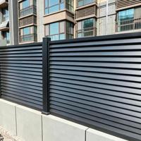 Barrière de Confidentialité Horizontale en Aluminium à Lames, Design Persienne Anti-Vent pour Sécurité de Jardin, Villa et Utilisation Extérieure