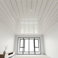 Panneaux de plafond en PVC modernes de 300 mm pour la décoration intérieure, prix abordable, imperméables et insonorisés, design de panneau mural