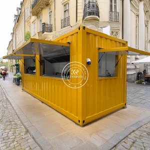 2025 20ft 40ft Foldable Movable Container Flat Pack Coffee Shop Restaurant Shipping <b>Bar</b> With Modular Kitchen - Product Image 2