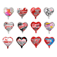 Ballons en Aluminium pour la saint-valentin, 1 pièce, 17 pouces, en forme de cœur, pour décoration de mariage
