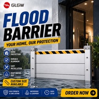 Système de défense contre les inondations, barrière anti-inondation réutilisable pour entrée de garage, barrière anti-inondation en aluminium