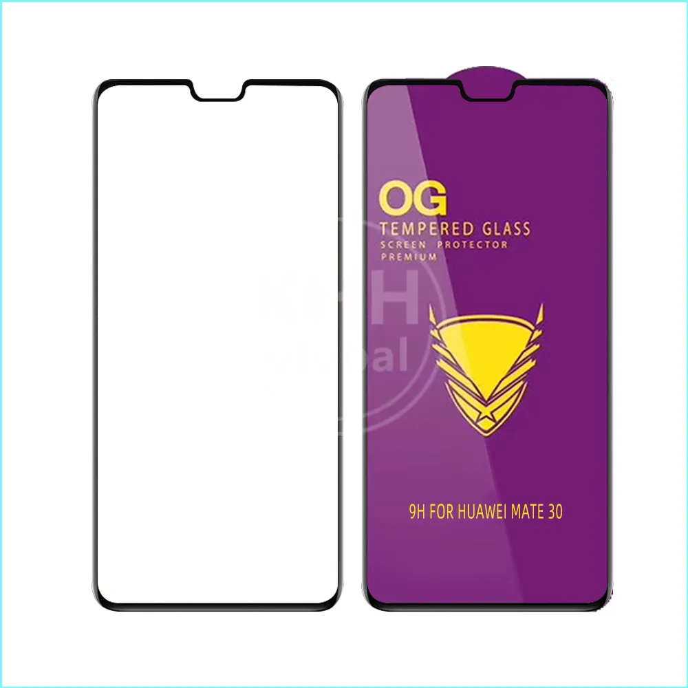 OG golden armor tempered glass 9H curved Tempered Glass For HUAWEI Nova6 Honor V30 P40 9D BIG curve screen protector