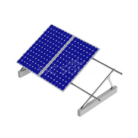 Structures de montage de panneaux solaires triangulaires fixes pour toits plats ou à pente légère