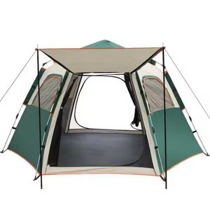 Tente de camping pour 6 personnes, grande, en Oxford, imperméable, une chambre, quatre saisons, ouverture rapide - Product Image 6