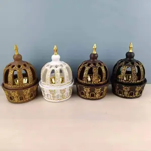 hot sale home decor Muslim resin incense burner electroplating resin mabkhara burner charcoal for Arabian