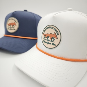Bespoke Brand Five Panel Solid Waterproof Golf <b>Hat</b> Custom Silicone Emblem Low MOQ OEM Laser Perforated Breathable Modern Design - Product Image 4